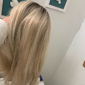 Requel Welch Blonde Hair topper with clips in excellent condition